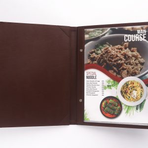 BUKU MENU PLASTIK A4 DARK BROWN BUKU MENU JAKARTA DALAM 1